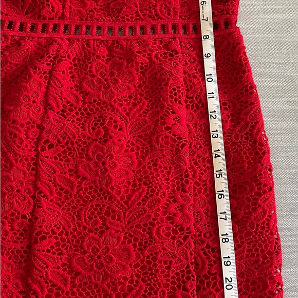 Red lace spaghetti strap mini dress Size S Small - Picture 6 of 10